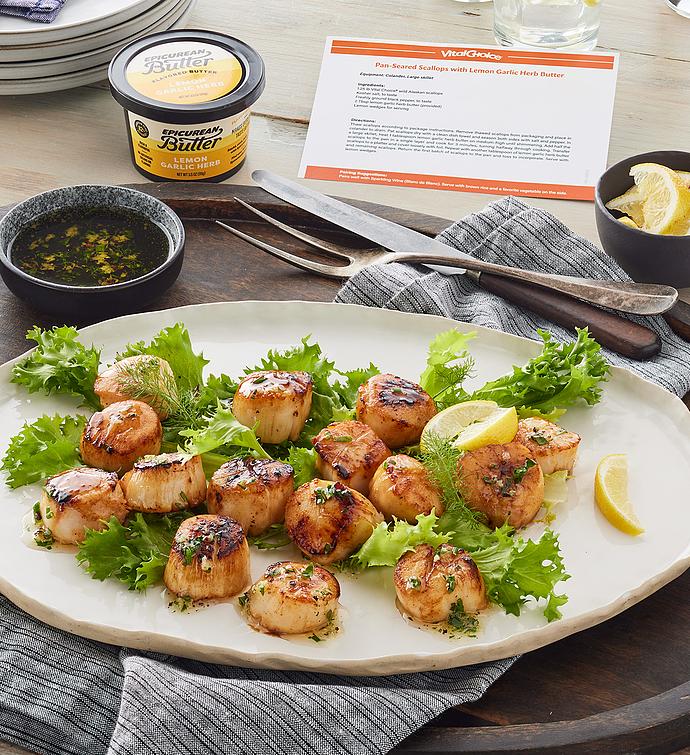 Wild Scallops in Garlic Butter Recipe Kit