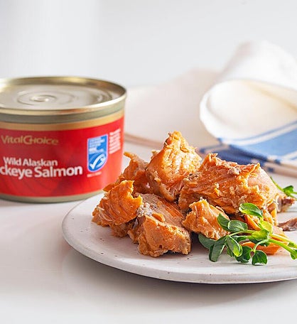 MSC Canned Sockeye Salmon - with edible skin and bones