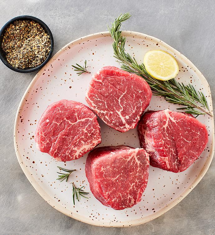 Grass Fed Beef Filets Mignons   Four 6 Ounce