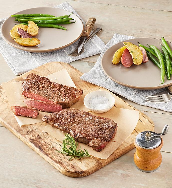 Bison New York Strip Steaks   Two 8 Ounce
