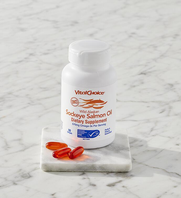 MSC Wild Alaskan Sockeye Salmon Oil Dietary Supplement