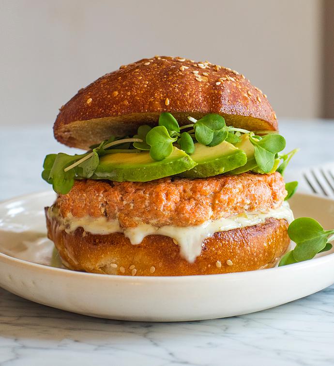Deluxe Wild Sockeye Salmon Burgers   5 oz each